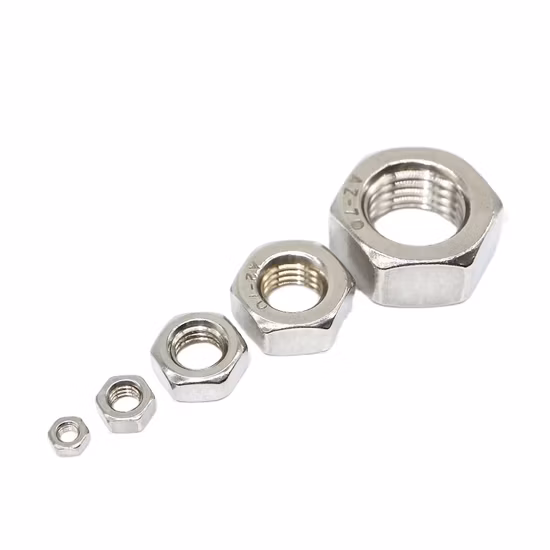 Tuerca hexagonal de acero inoxidable DIN934 A2 A4 SS304 SS316 M16 M28 M30 M12 M26 M40